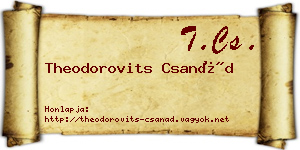 Theodorovits Csanád névjegykártya