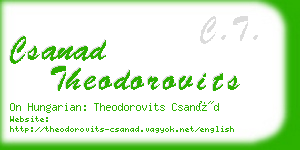 csanad theodorovits business card